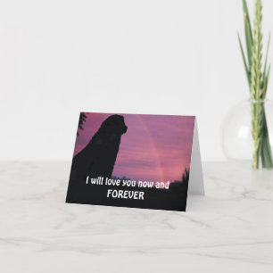 Leonberger waiting at the Rainbow Bridge Card