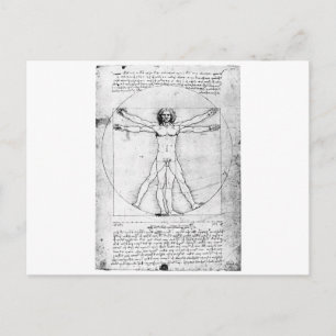 Leondardo Da Vinci Proportion Man Postcard