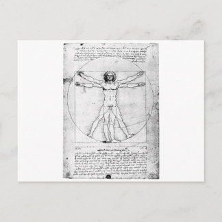 Leondardo Da Vinci Proportion Man Postcard