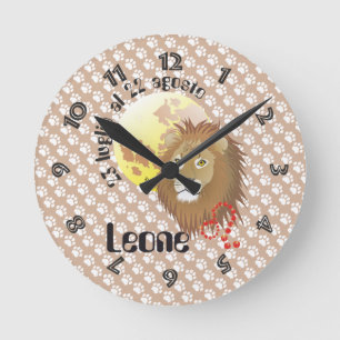 Leone 23 luglio al 22 agosto Orologio Round Clock