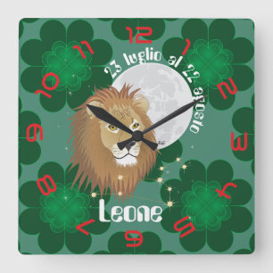 Leone 23 luglio al 22 agosto Orologio Square Wall Clock