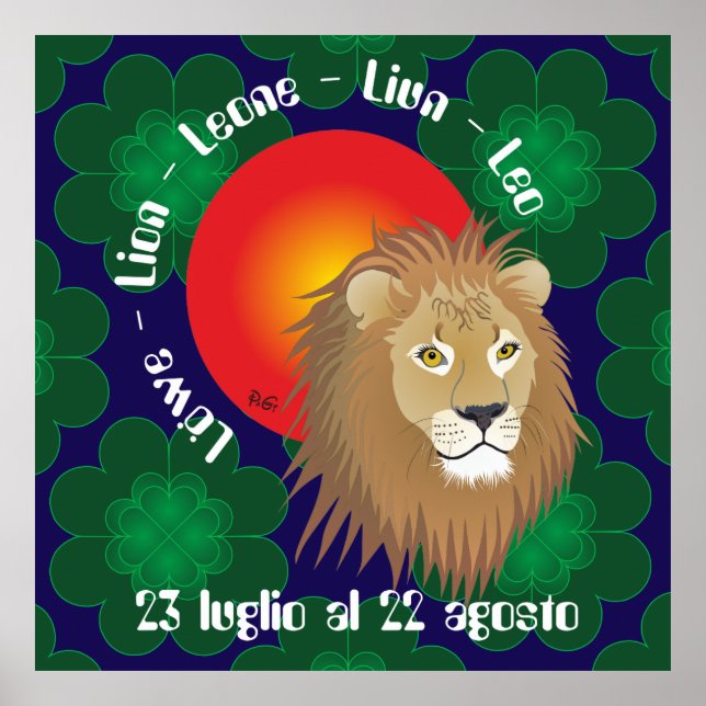 Leone 23 luglio al 22 agosto Poster (Front)