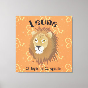 Leone 23 luglio al 22 agosto Stampa su tela Canvas Print
