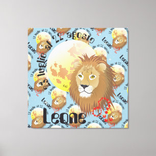 Leone 23 luglio al 22 agosto Stampa su tela Canvas Print