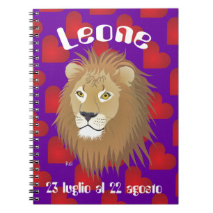 Leone 23 luglio al 22 agosto Taccuino Spiral Notebook