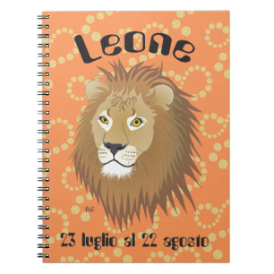 Leone 23 luglio al 22 agosto Taccuino Spiral Notebook