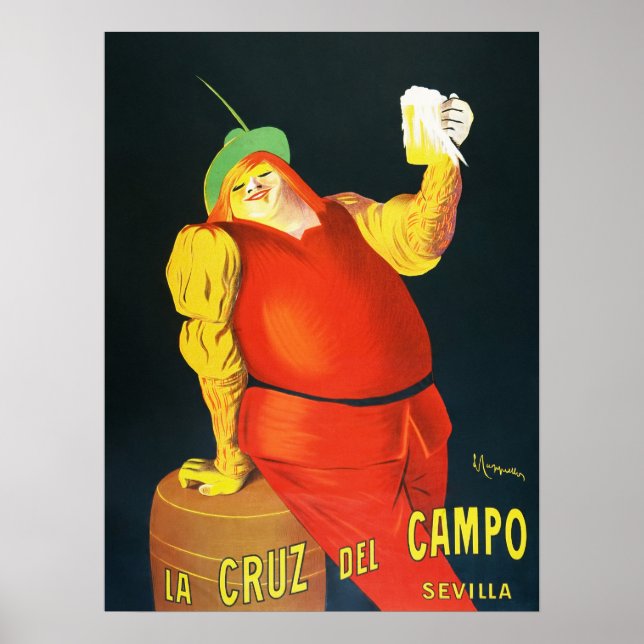 Leonetto Cappiello La Cruz del Campo Beer AD Poster (Front)