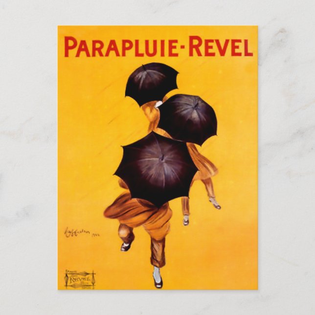 Leonetto Cappiello Revel Umbrella Advertising Postcard (Front)