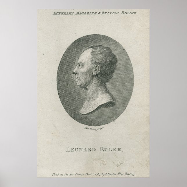 Leonhard Euler Poster (Front)
