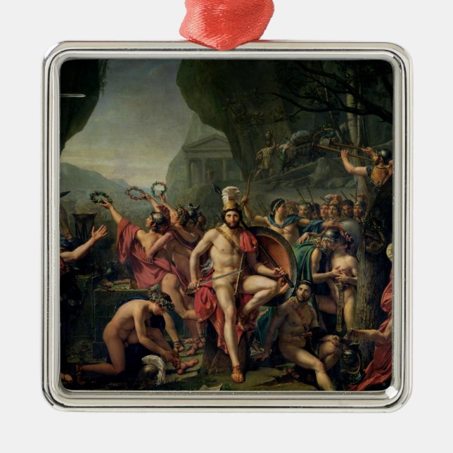 Leonidas at Thermopylae, 480 BC, 1814 Metal Tree Decoration (Front)