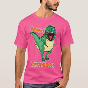Leonidas Name Personalised Custom Dinosaur Rawr T- T-Shirt