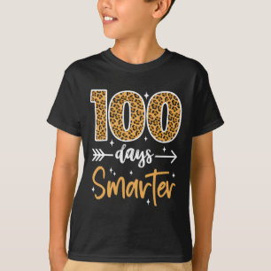 Leopard 100th Day Of School Teacher Kids 100 Days T-Shirt