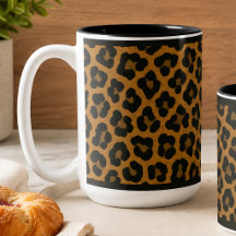 "LEOPARD" 15 OZ. TWO-TONE COFFEE