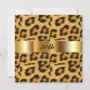 Leopard 50th Birthday Party Invitation