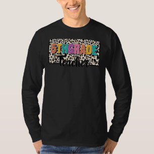 Leopard 5th Grade Teacher Appreciation Back To Sch T-Shirt