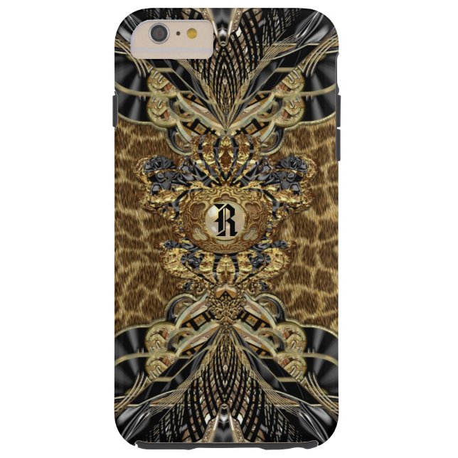 Leopard 6/6s Wild Side Elegant Monogram Plus Case-Mate iPhone Case (Back)