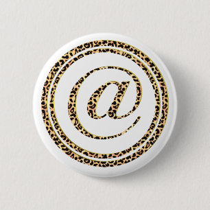 Leopard @ 6 cm round badge
