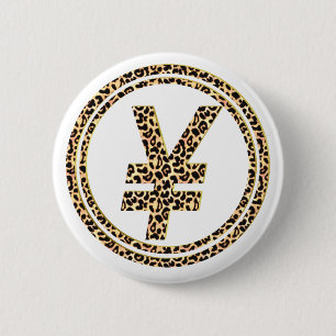 Leopard ¥ 6 cm round badge
