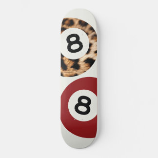 Leopard 8 Ball Chic Aesthetic Skateboard Wall Art