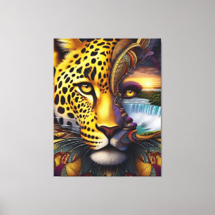 Leopard Abstract Art Canvas Print