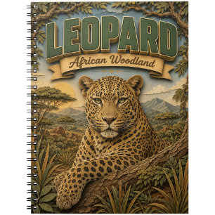 Leopard African Woodland POPCUT Notebook