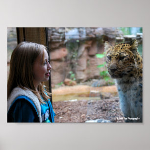 Leopard and Child Portrait Poster