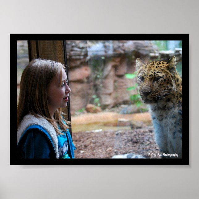Leopard and Child Portrait Poster (Front)