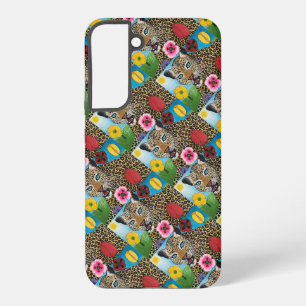 Leopard And Flowers Phone Case