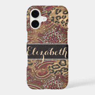 Leopard and Paisley Print Personalised