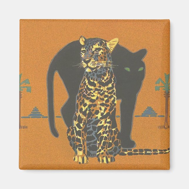 Leopard and Panther Magnet (Front)