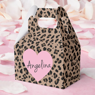 Leopard and Pink Party Favour Box