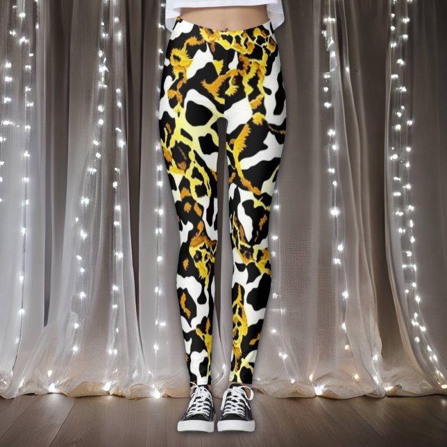 Leopard and Zebra Fur Print Pattern  Leggings (Creator Uploaded)