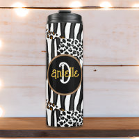 Leopard and Zebra Stripes Print Personalised