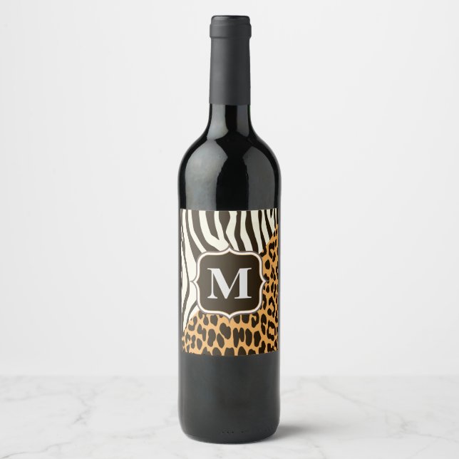 Leopard and Zebra Wine Label (Front)