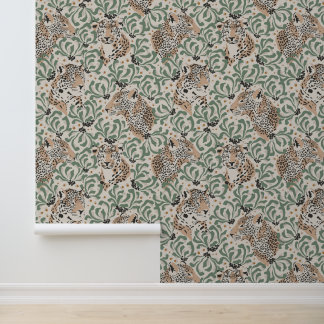 Leopard Animal Beige Modern Wallpaper