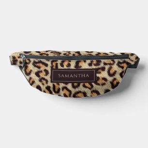 Leopard Animal Pattern Custom Name  Bum Bags
