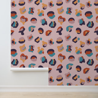 Leopard Animal Pink Modern Wallpaper