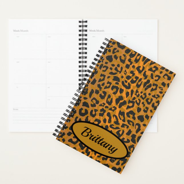 Leopard Animal Print Art Personalised Planner (Display)