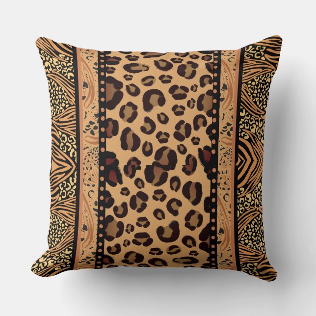 Leopard Animal Print Cushion (Front)