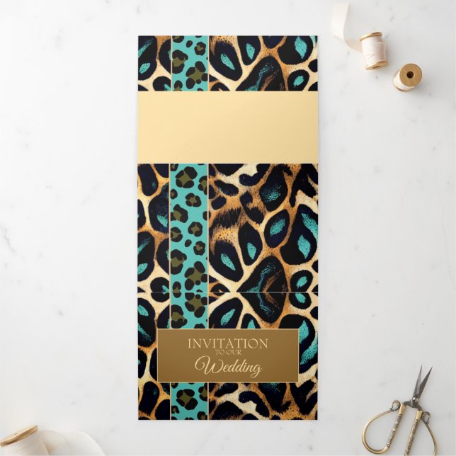 LEOPARD Animal Print - Invitation Card (Outside)