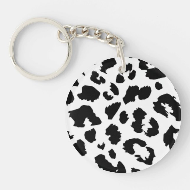 LEOPARD ANIMAL PRINT KEY RING (Front)