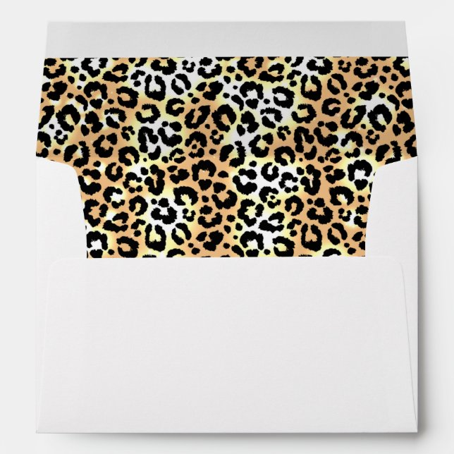 Leopard Animal Print Lined Envelope (Back (Bottom))