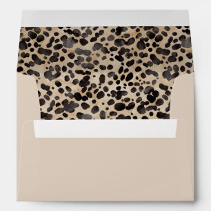 Leopard Animal Print Modern Bridal Shower Envelope