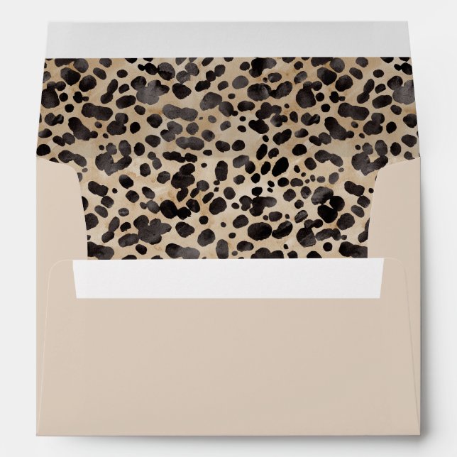 Leopard Animal Print Modern Bridal Shower  Envelope (Back (Bottom))