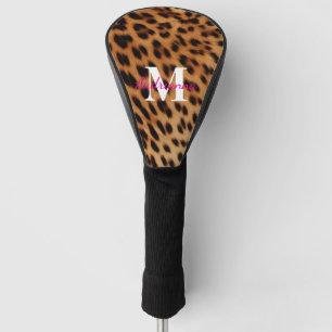 Leopard Animal Print Monogram Golf Head Cover