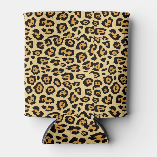 Leopard Animal Print Pattern-25560 Can Cooler (Front)