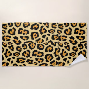 Leopard Animal Print Pattern Beach Towel