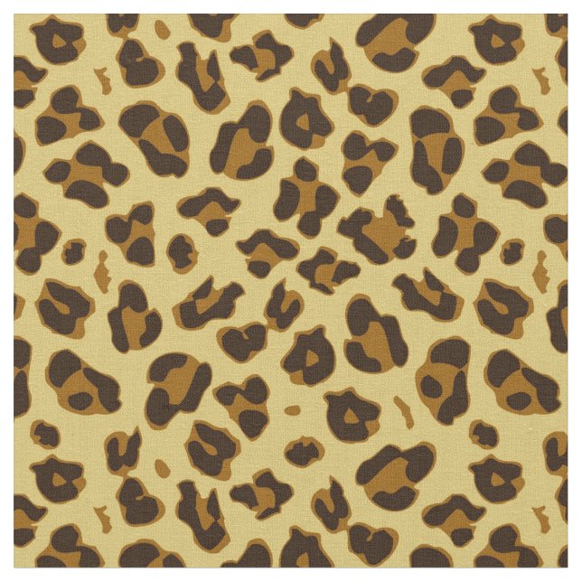 Leopard Animal Print Pattern Fabric (Close Up)
