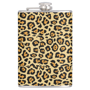 Leopard Animal Print Pattern Hip Flask