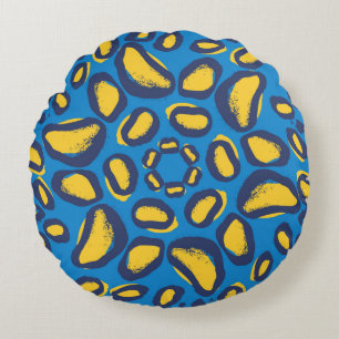 Leopard animal print pattern round cushion